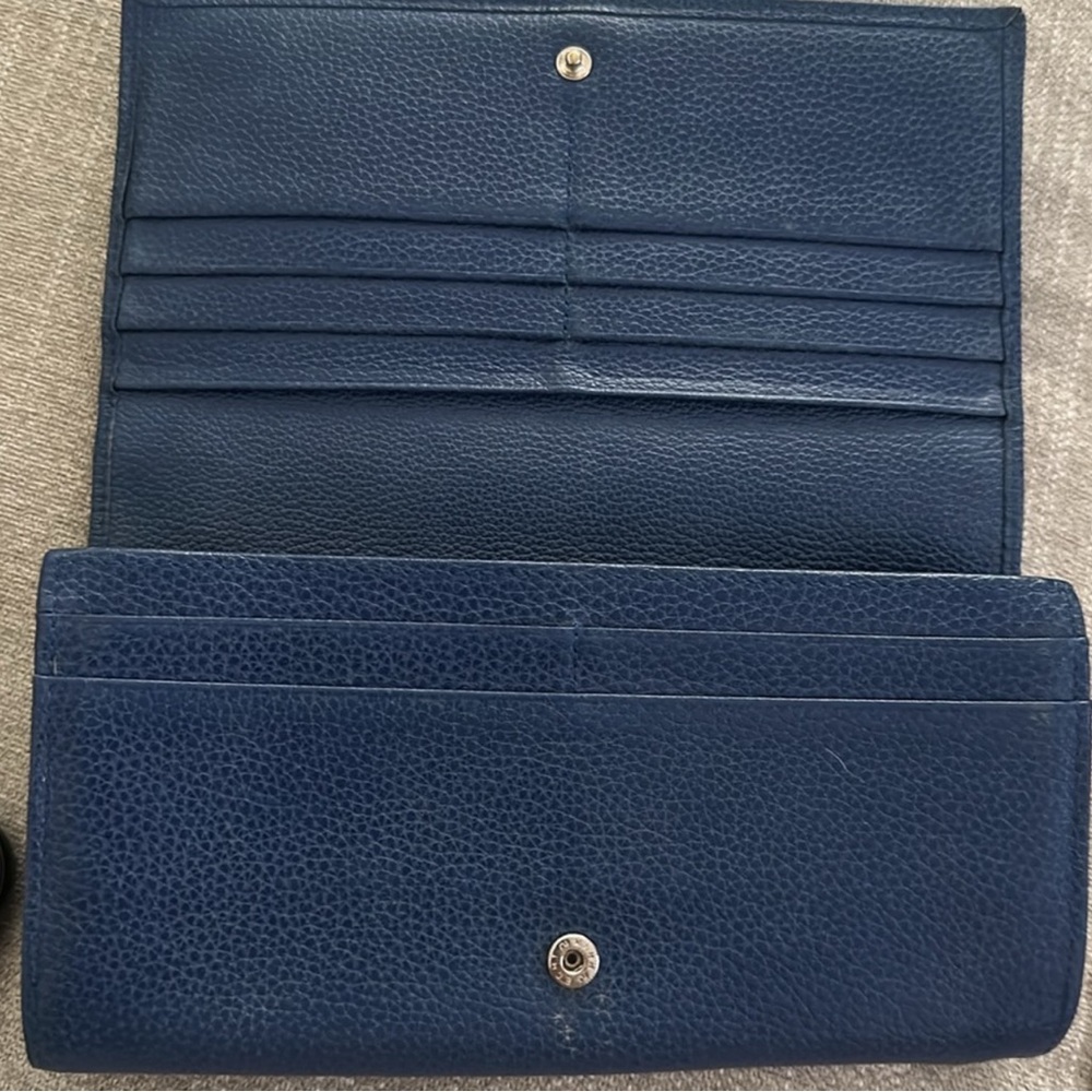 Longchamp Blue Leather Wallet - Picture 4 of 6